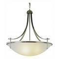 Trans Globe Three Light Brushed Nickel Marbleized Glass Up Pendant 8177 BN